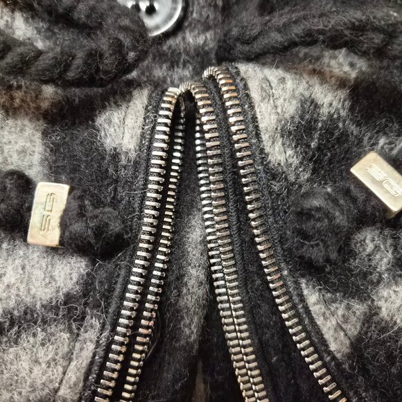 Italian Designer Felted Wool Coat by Sonia Gonnelli XS Dark Academia Avant Garde - Picture 7 of 9